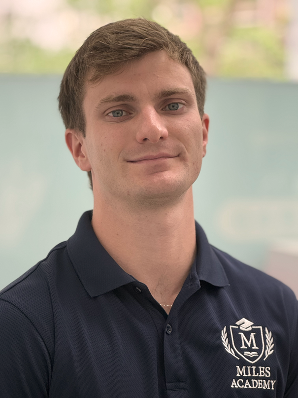 A portrait of Mr. Peter, a teacher of Miles Academy